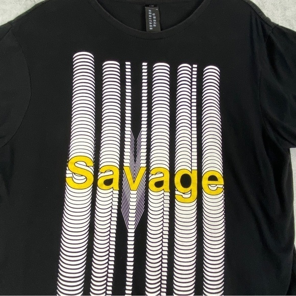 Urban Heritage Savage Tee Sz Large Cotton Black - Picture 2 of 8